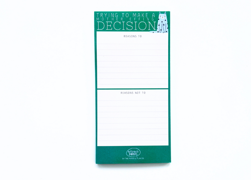 Mother Effing Decision Notepad