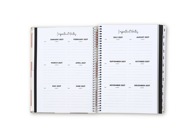 2027 Metal Flake Weekly Planner