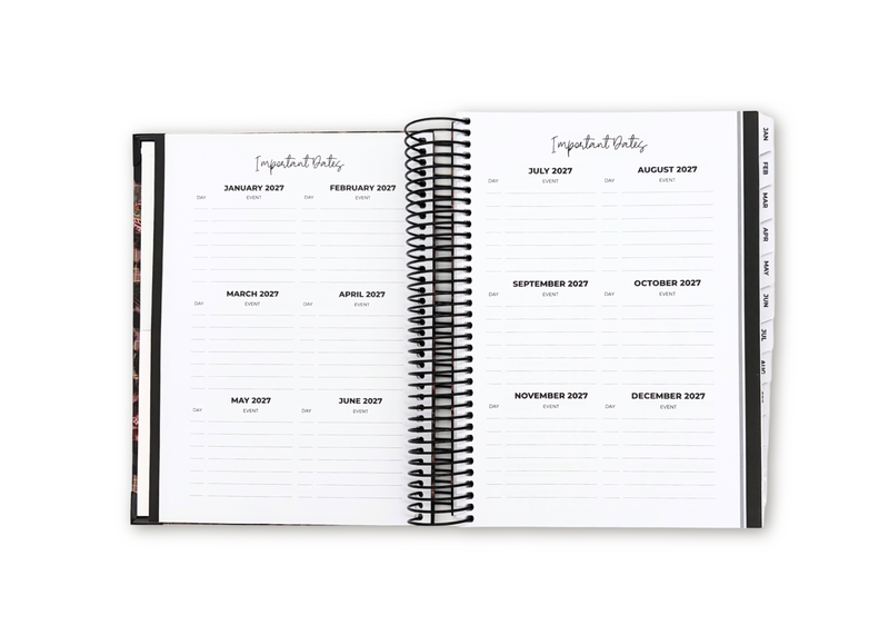 2027 Velvet Floral Daily Planner