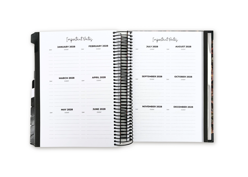 2027 Velvet Floral Daily Planner Premium Bundle