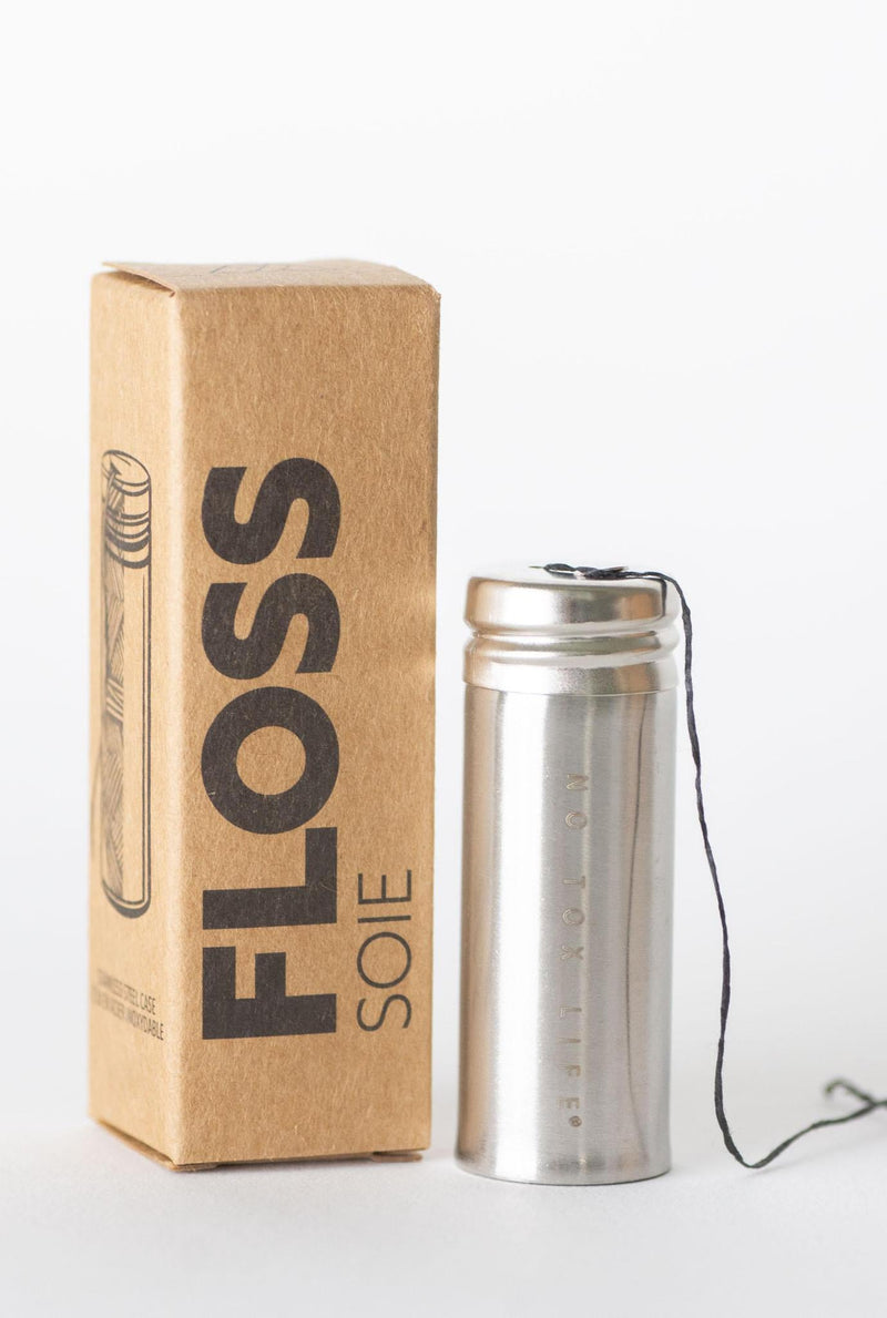Charcoal Floss - Stainless Steel Holder - No Tox Life®