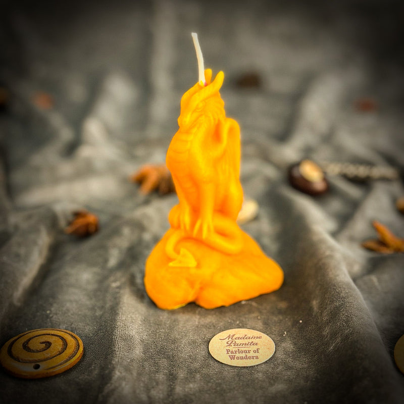Beeswax Dragon of Protection Spell Candle - Guardian Magic, Power & Defense
