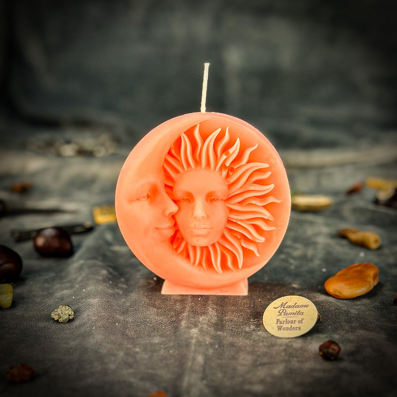 Beeswax Equinox and Solstice Spell Candle - Seasonal Magic & Balance