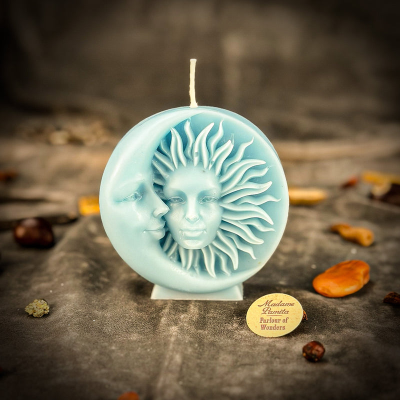 Beeswax Equinox and Solstice Spell Candle - Seasonal Magic & Balance