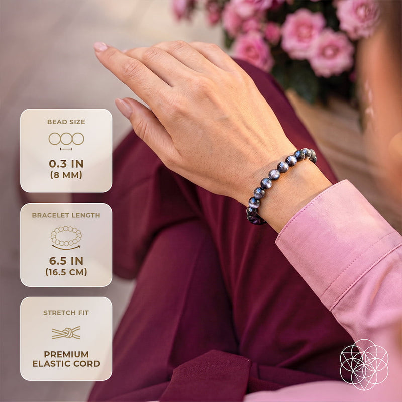 The Empath’s Cord Cutter – Black Moonstone Bracelet