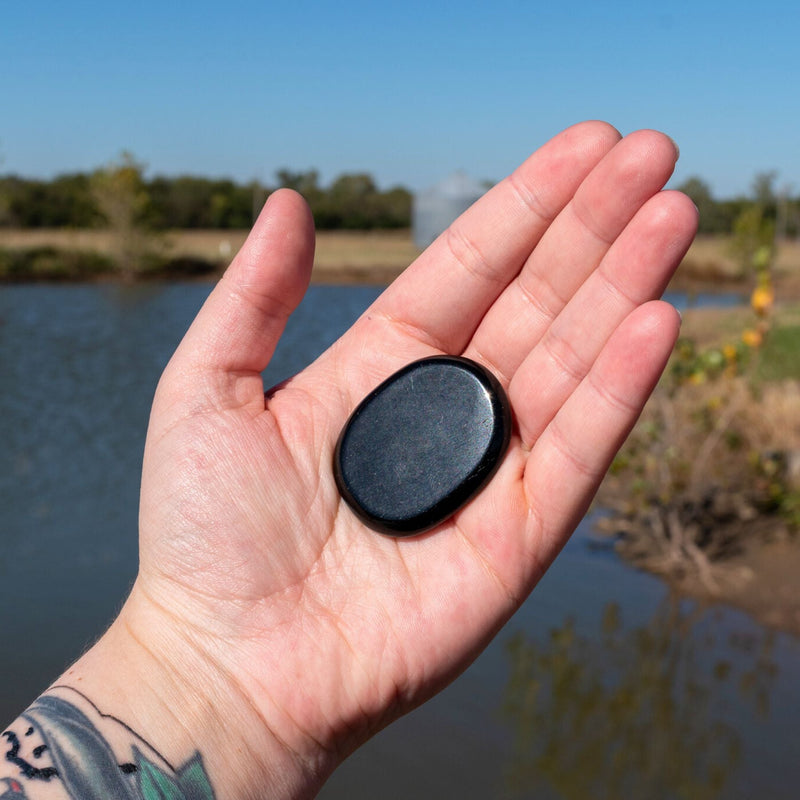 Black Tourmaline Palm Stone