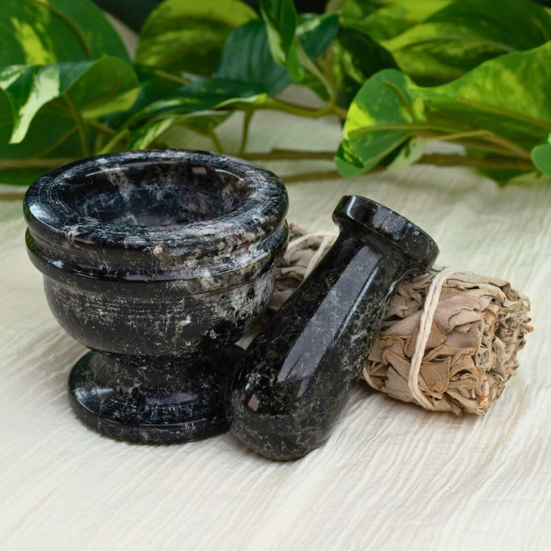 Black Onyx 2.5" Mortar and Pestle