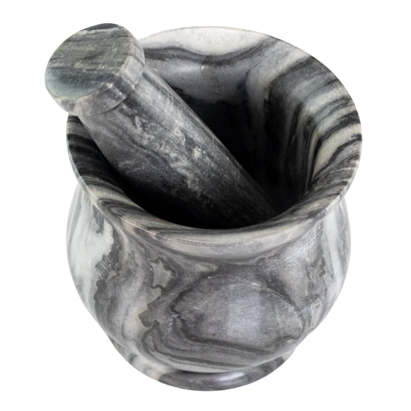 Black & White Stone 4" Mortar and Pestle