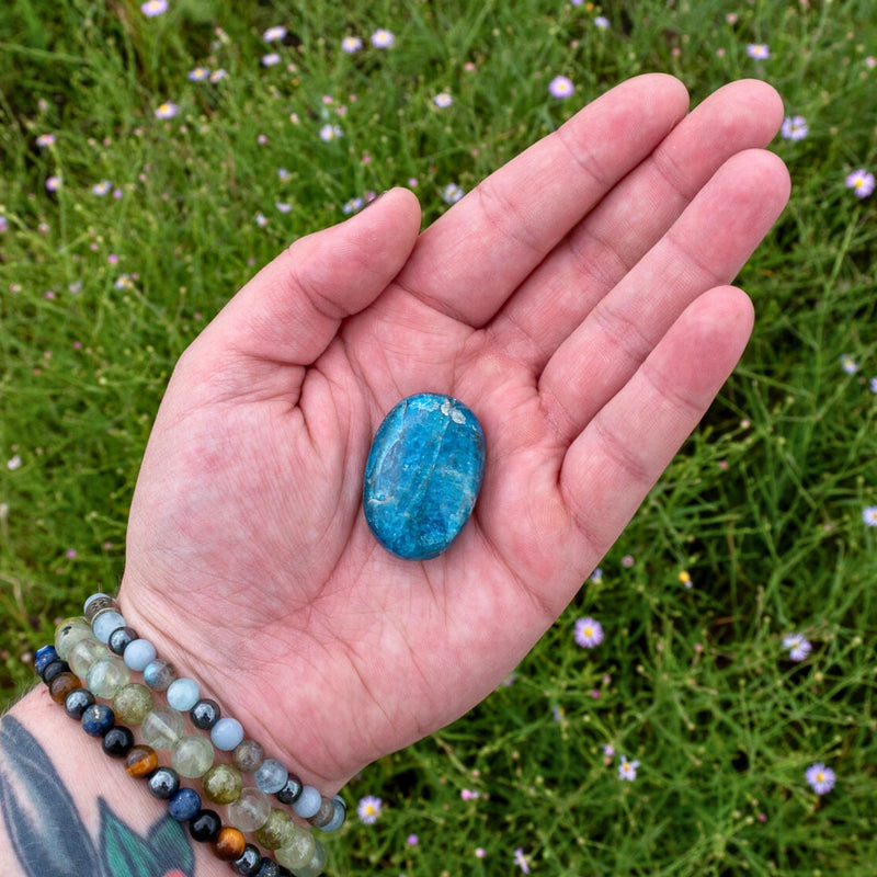 Blue Apatite Palm Stone