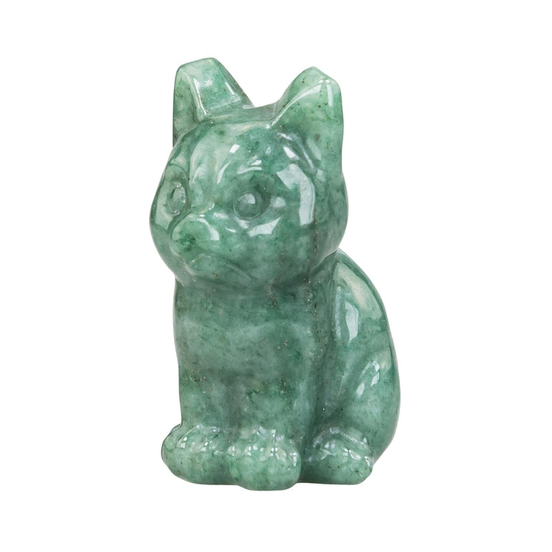 Green Aventurine Cat Statue