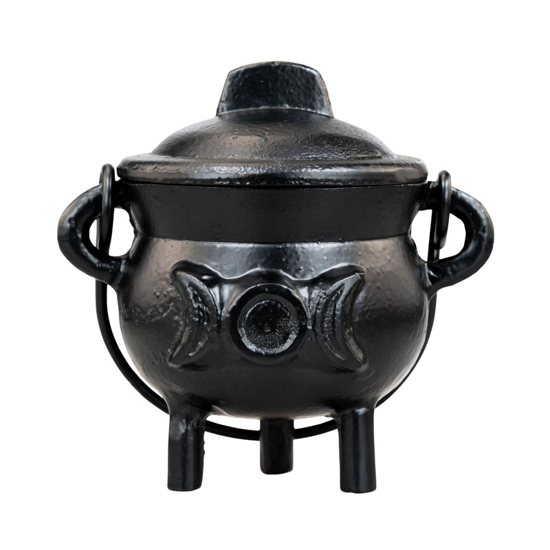 Cast Iron 3" Triple Moon Goddess Cauldron