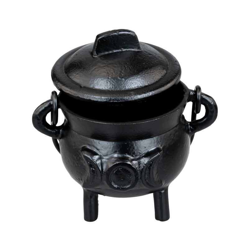 Cast Iron 3" Triple Moon Goddess Cauldron