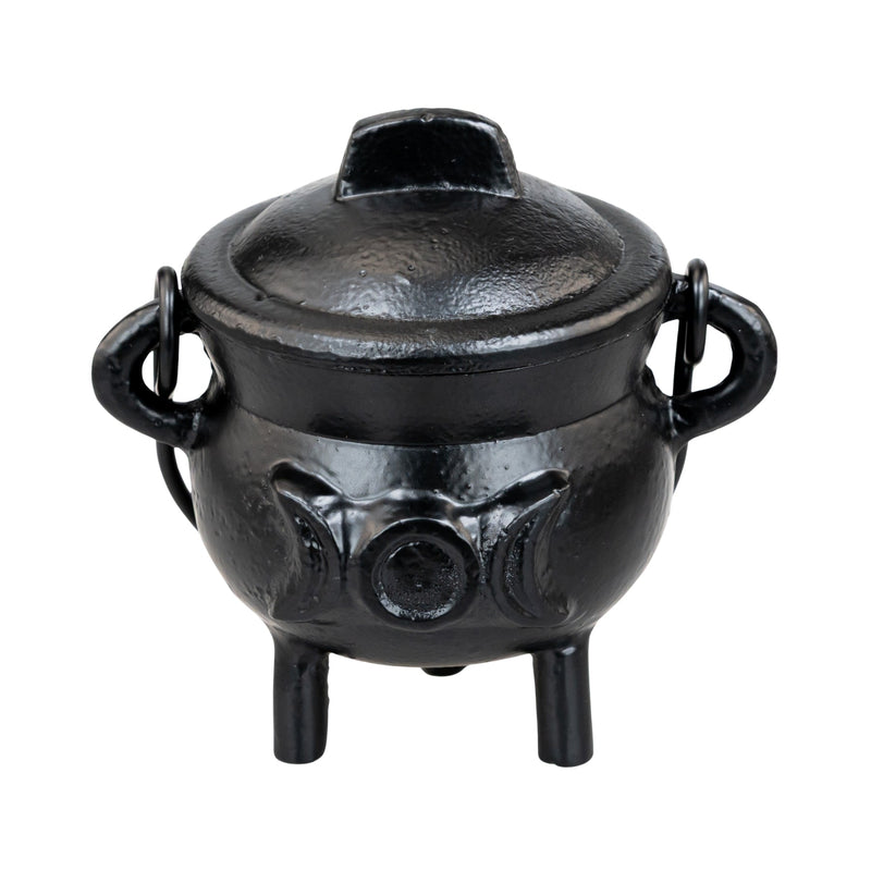 Cast Iron 3" Triple Moon Goddess Cauldron