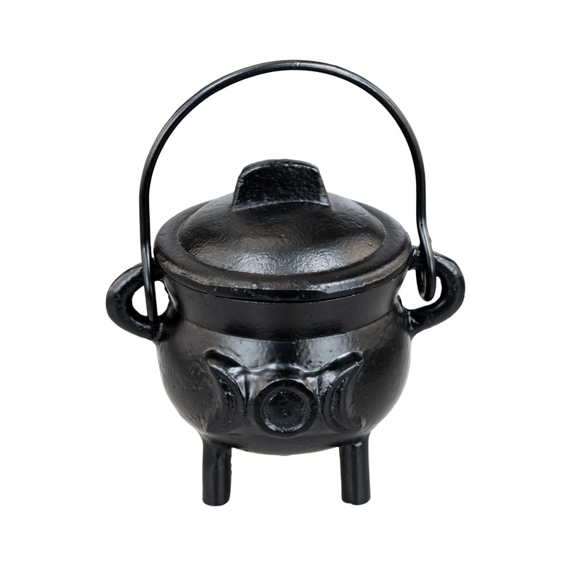 Cast Iron 3" Triple Moon Goddess Cauldron