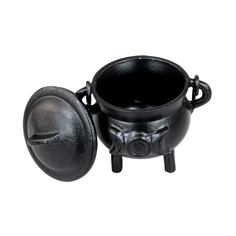 Cast Iron 3" Triple Moon Goddess Cauldron