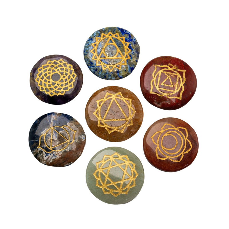 Engraved Chakra Set