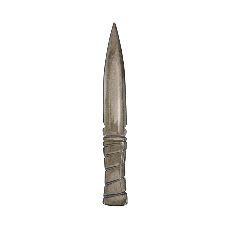 Golden Sheen Knife with Spiral Handle