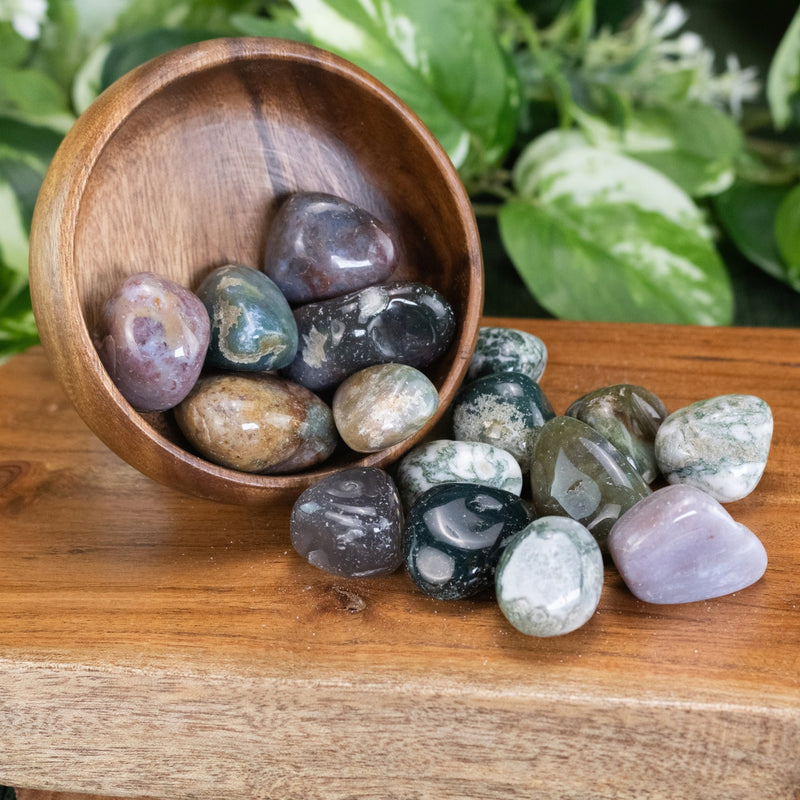 Green Moss Agate Tumbled
