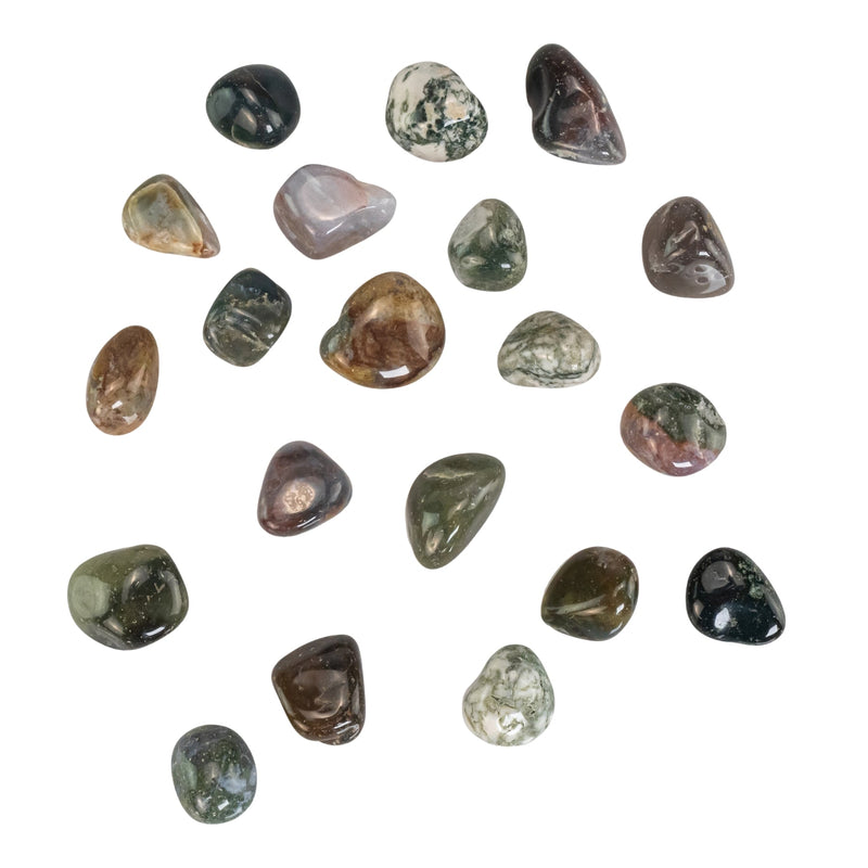 Green Moss Agate Tumbled