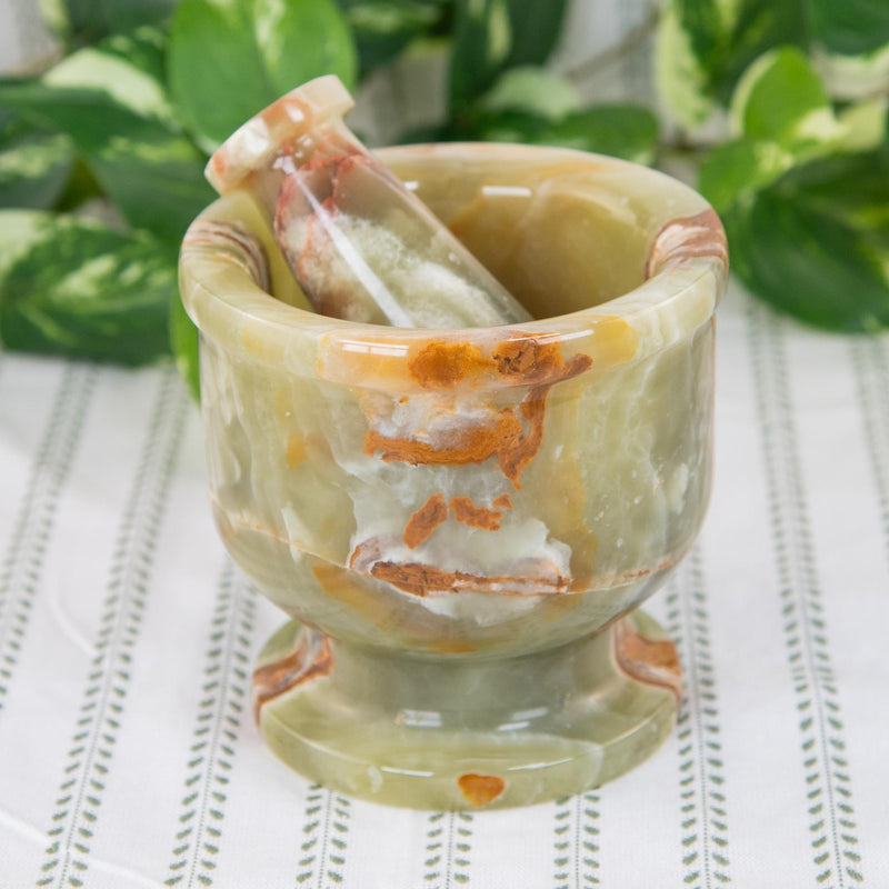 Green Onyx Mortar and Pestle