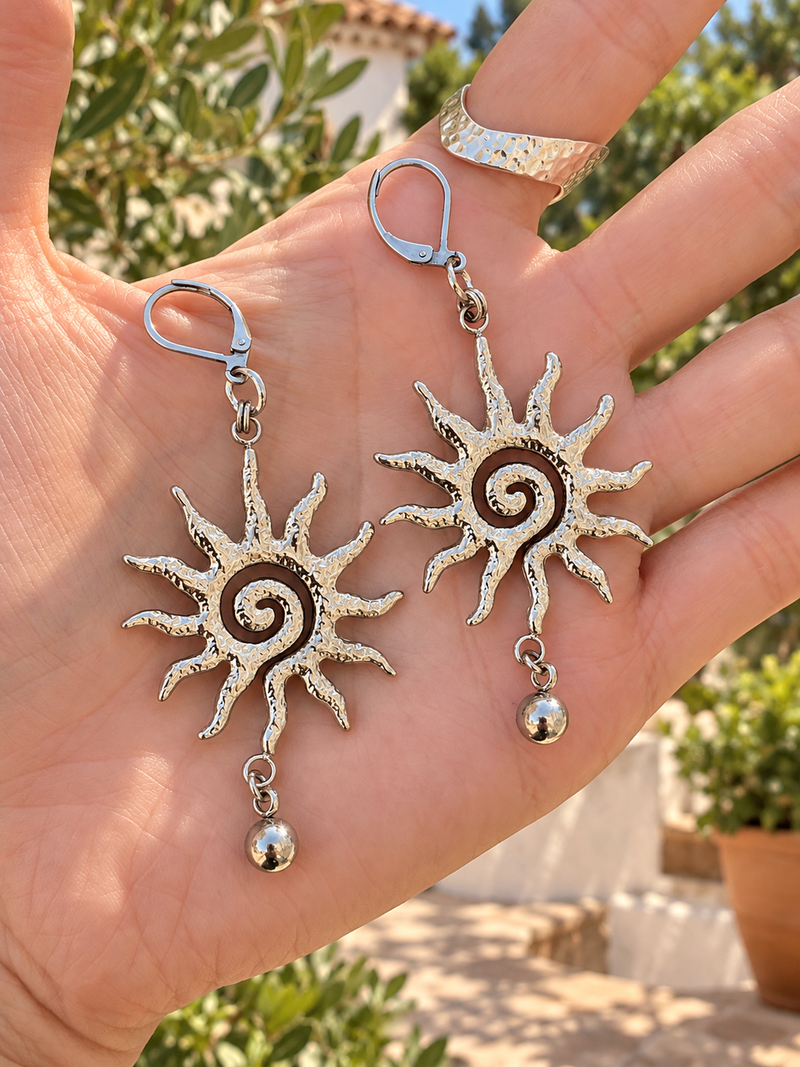 HAMMERED SUN EARRINGS