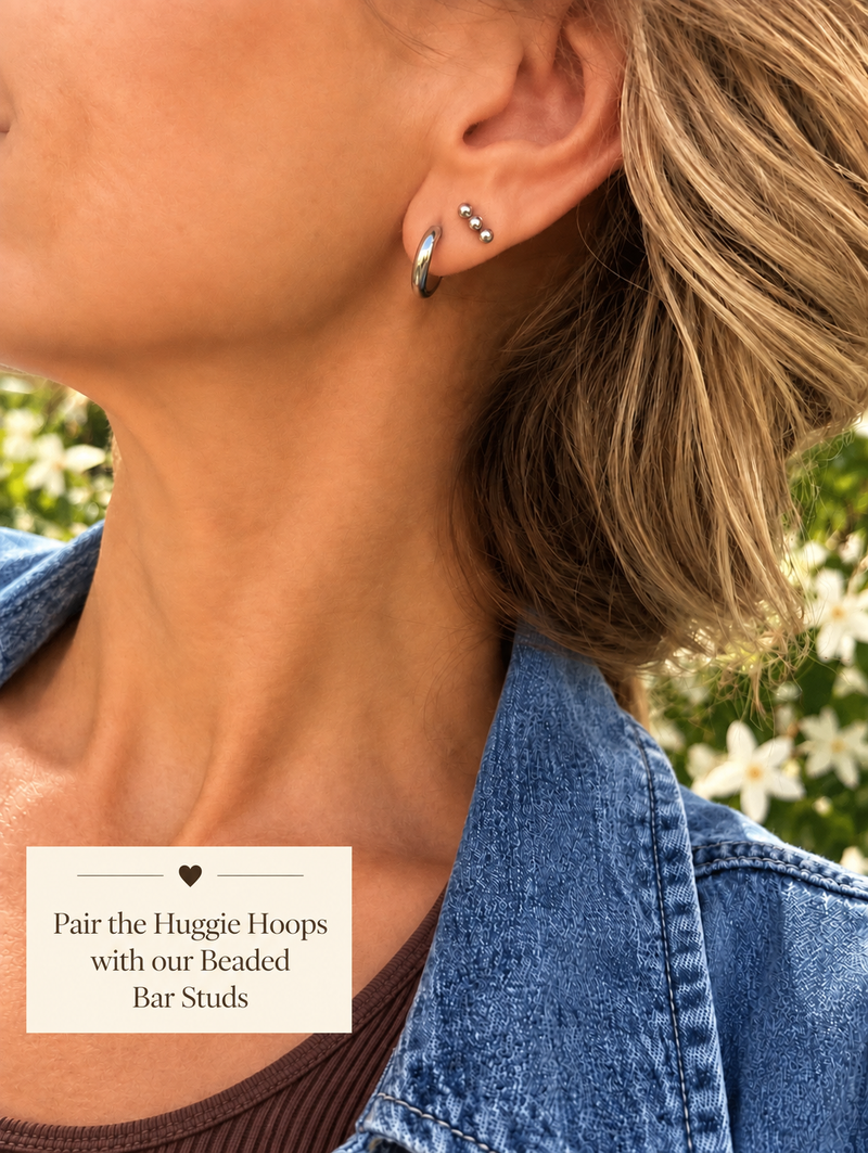 HUGGIE HOOP EARRINGS