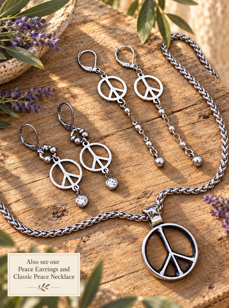 PEACE CHAIN EARRINGS