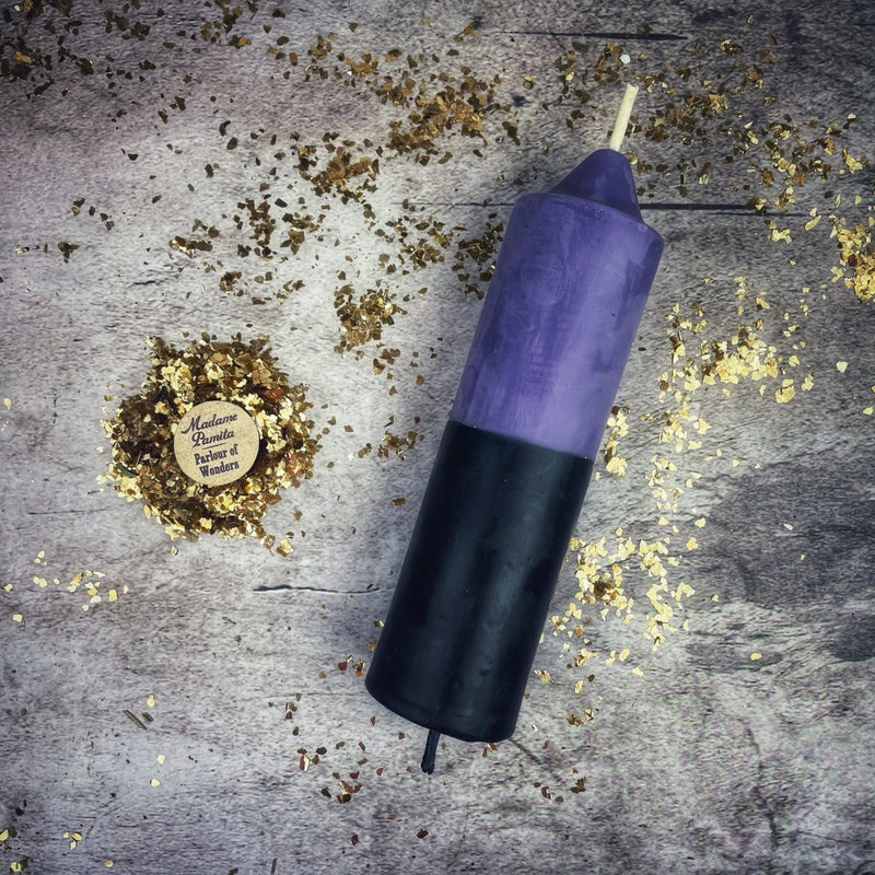Beeswax Double Action Reversing Spell Candle - Protection & Curse Reversal Magic