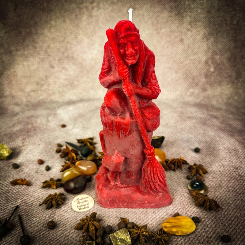 Beeswax Baba Yaga Spell Candle - Wisdom, Protection & Wild Power