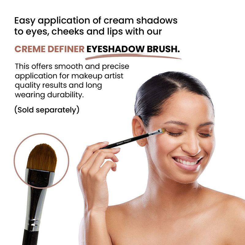 Golden Caramel Any Wear Creme - A Waterproof Multi-tasking creme to powder product for eyes, cheeks & lips. Can be worn anywhere