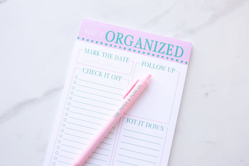 Keep it Organized Notepad & Pen - 2 piece set