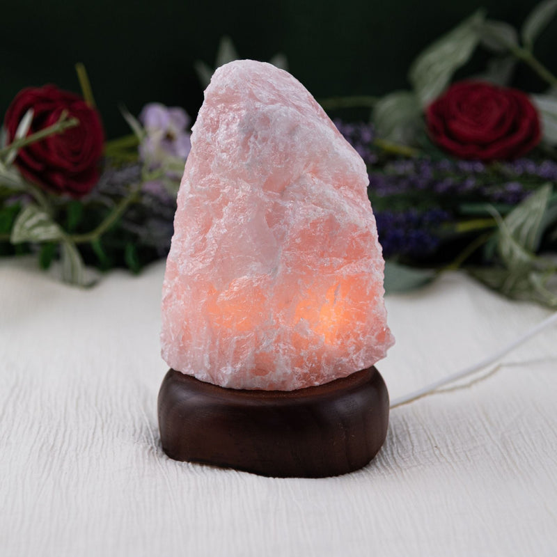 Rough Rose Quartz Lamp