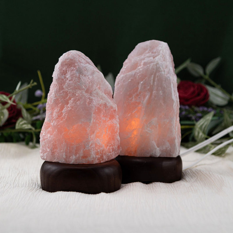 Rough Rose Quartz Lamp