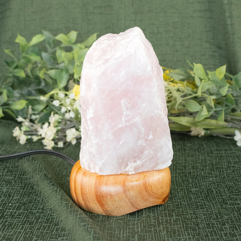 Rough Rose Quartz Lamp