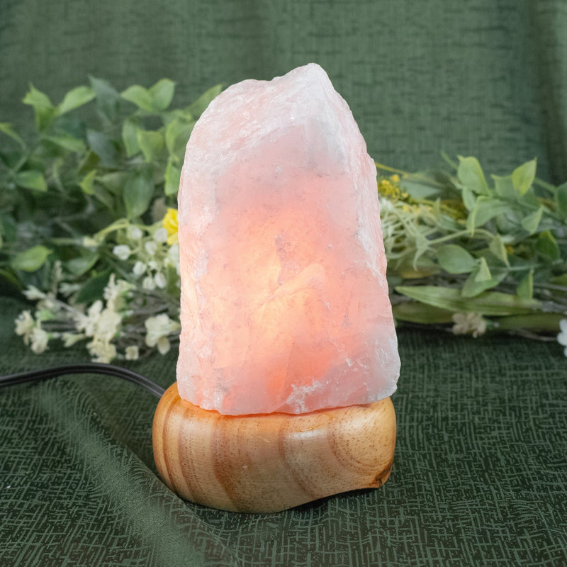 Rough Rose Quartz Lamp