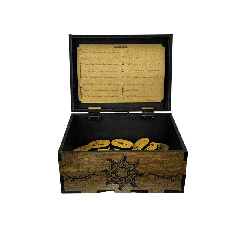 Sunburst Box with Runes Set