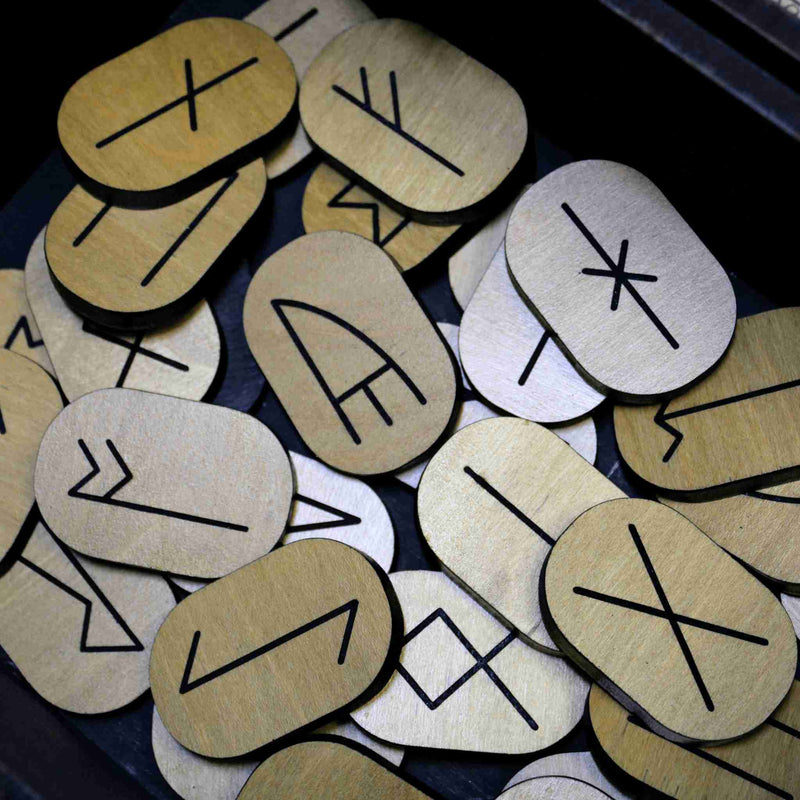 Sunburst Box with Runes Set