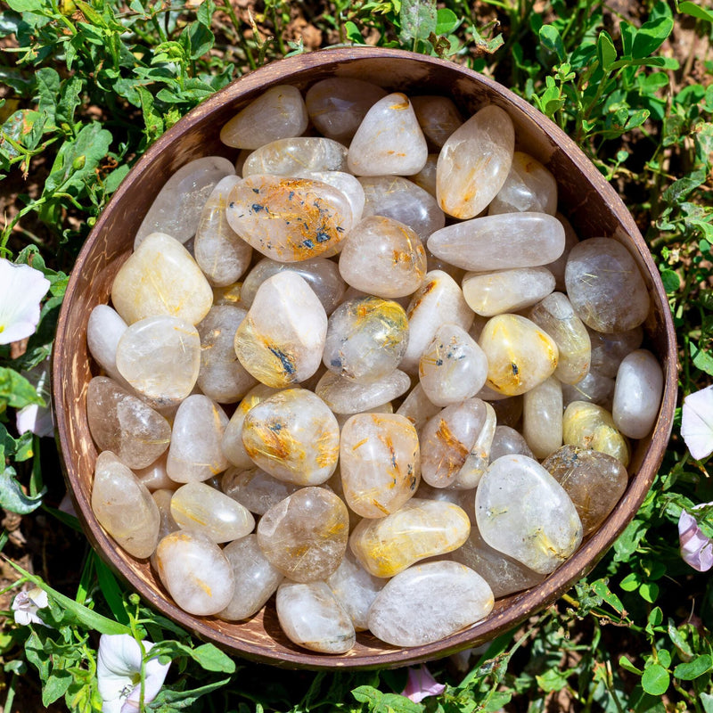 Rutilated Quartz Tumbled