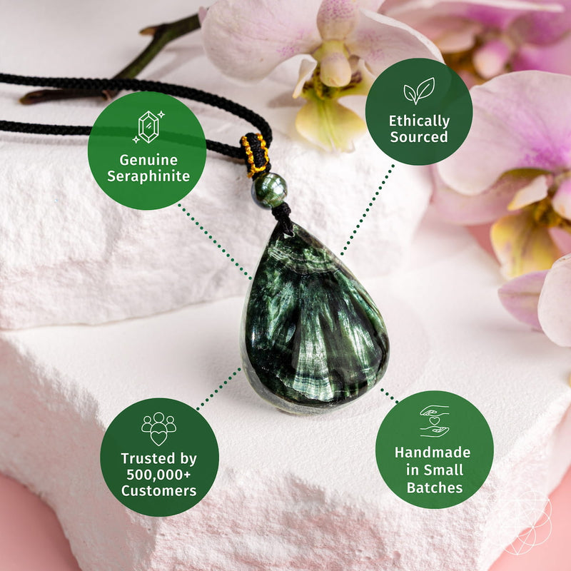 By My Side - Rare Seraphinite Pendant