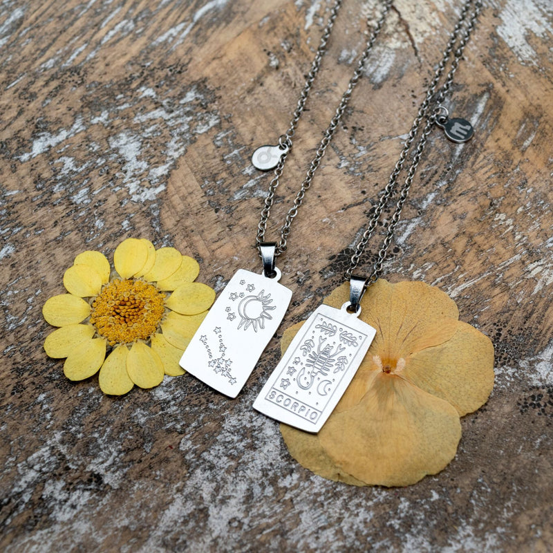 Zodiac Tarot Card & Astrology Necklace
