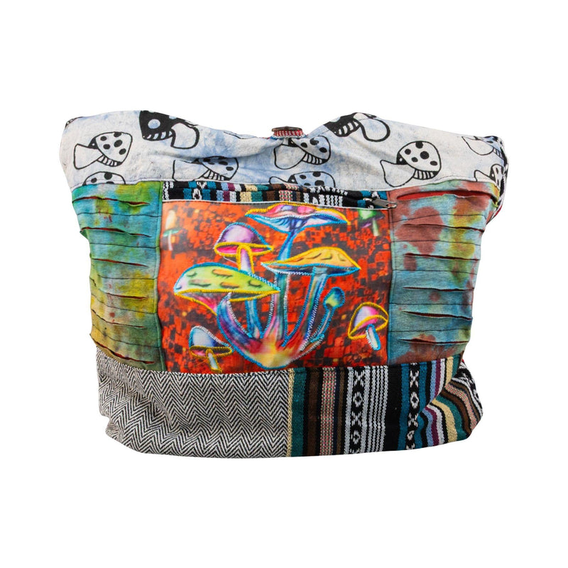 ThreadHeads Mushroom Razer-Cut Patchwork Sling Bag
