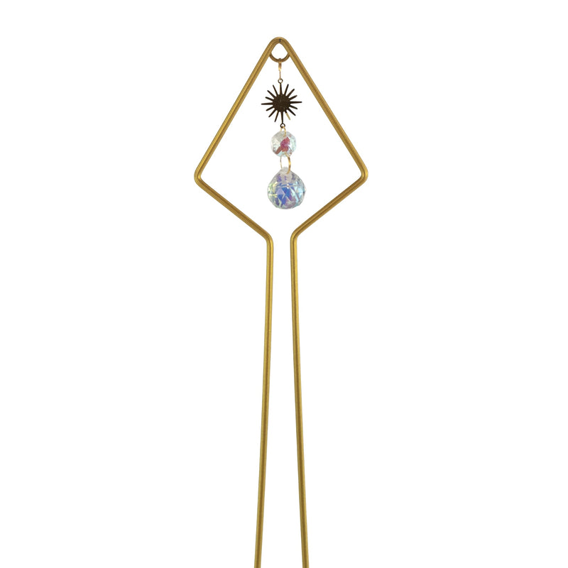 Gold Plant Trellis with Crystal - Variety
