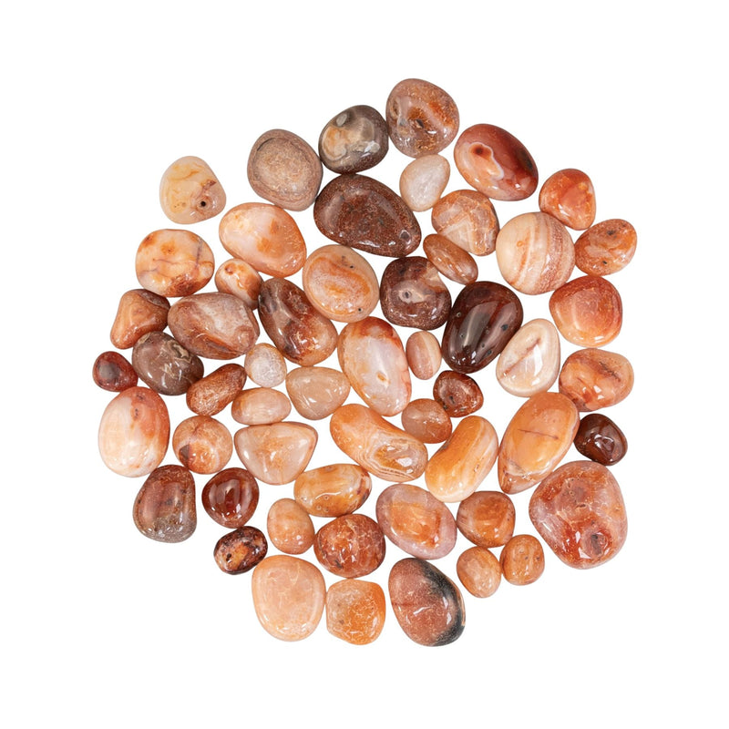 Banded Carnelian Tumbled