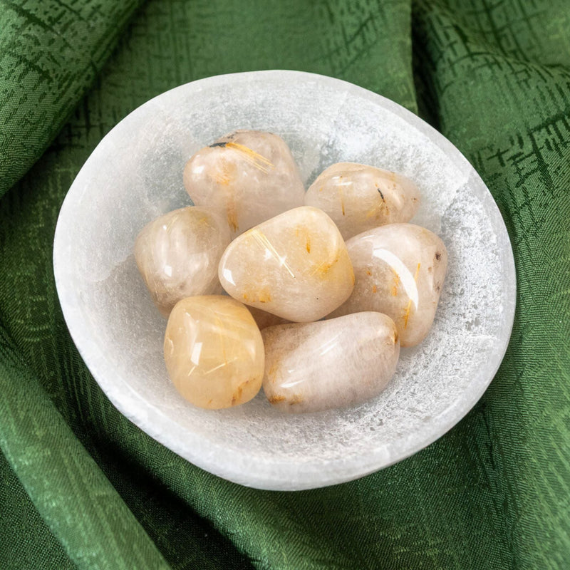 Rutilated Quartz Tumbled