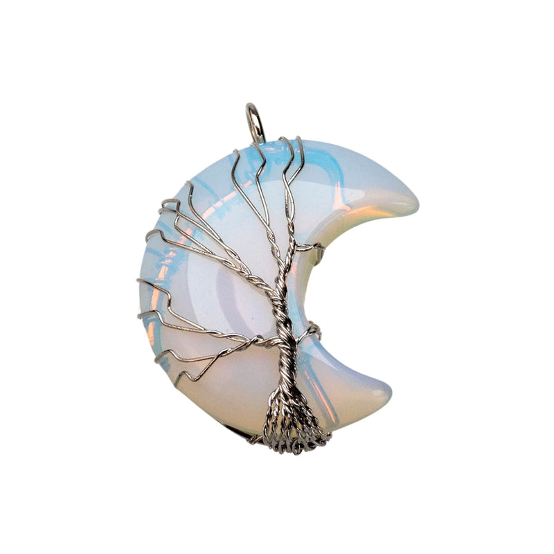 Wire Wrapped Moon Pendant