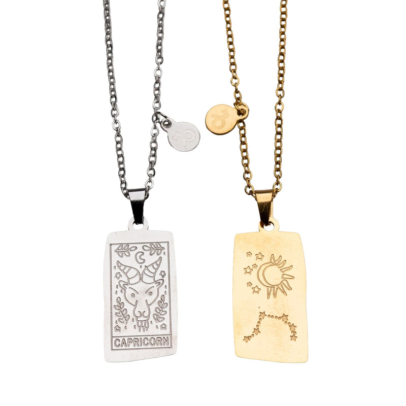 Zodiac Tarot Card & Astrology Necklace