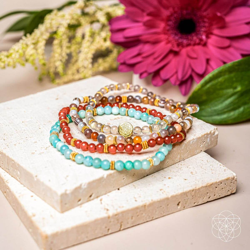 I Am Healthy: Mind, Body & Spirit Bracelet Pack of 4