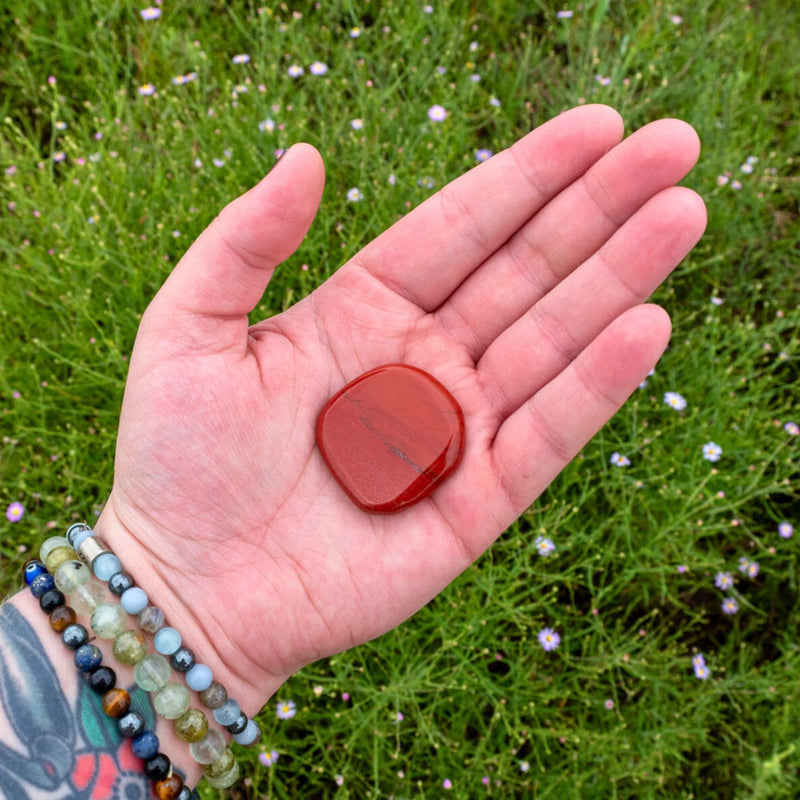 Red Jasper Palm Stone
