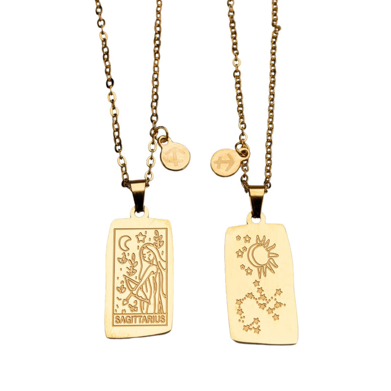 Zodiac Tarot Card & Astrology Necklace