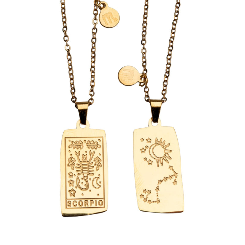 Zodiac Tarot Card & Astrology Necklace
